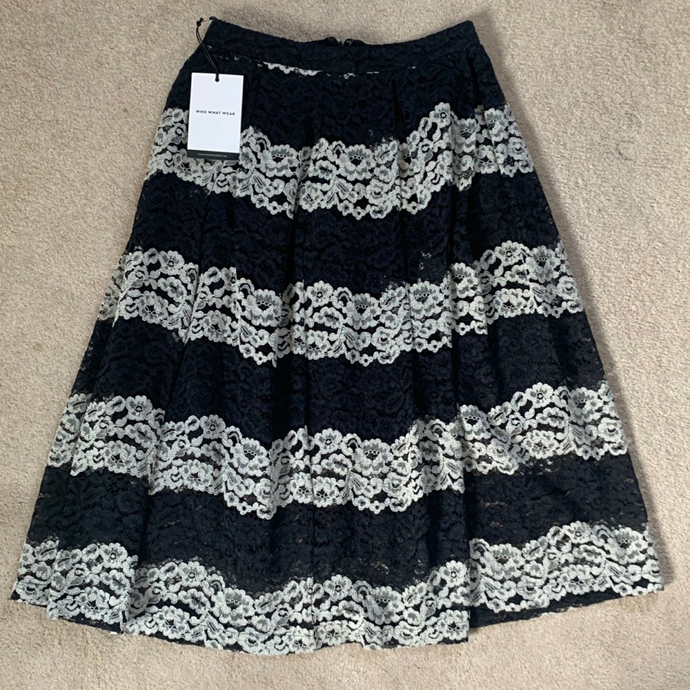 Who What Wear Midi Lace Skirt